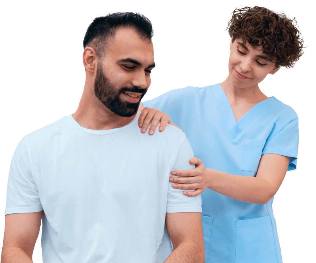 Certified physiotherapist treating patient at home in Bangalore